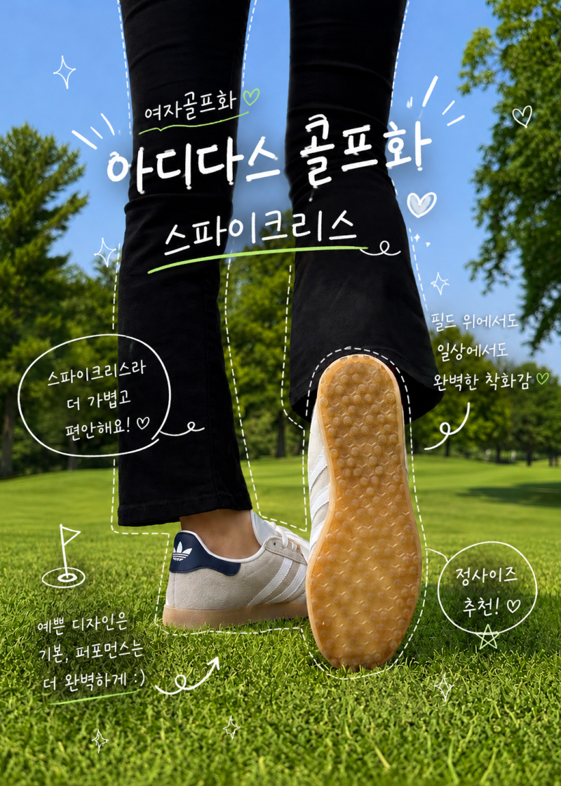 여자골프화 아디다스 골프화 스파이크리스 사이즈