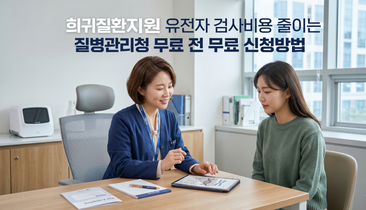  희귀질환 진단지원 유전자 검사비용 줄이는 질병관리청 무료 신청방법