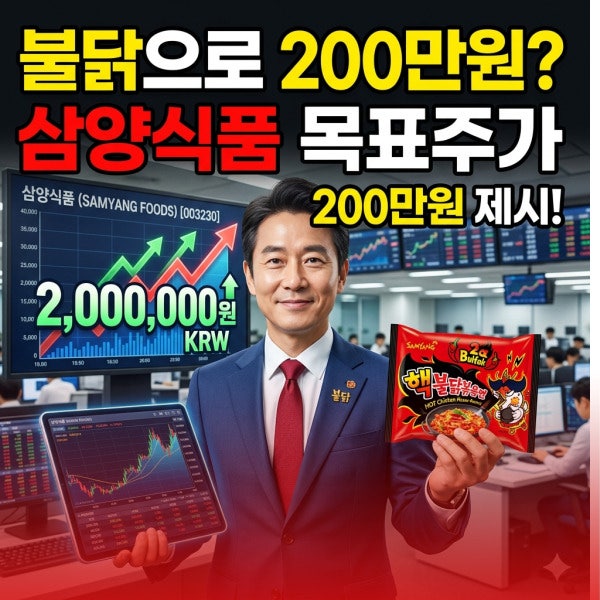 불닭으로 200만원? 증권가가 삼양식품 목표주가 200만원 제시한 진짜 이유
