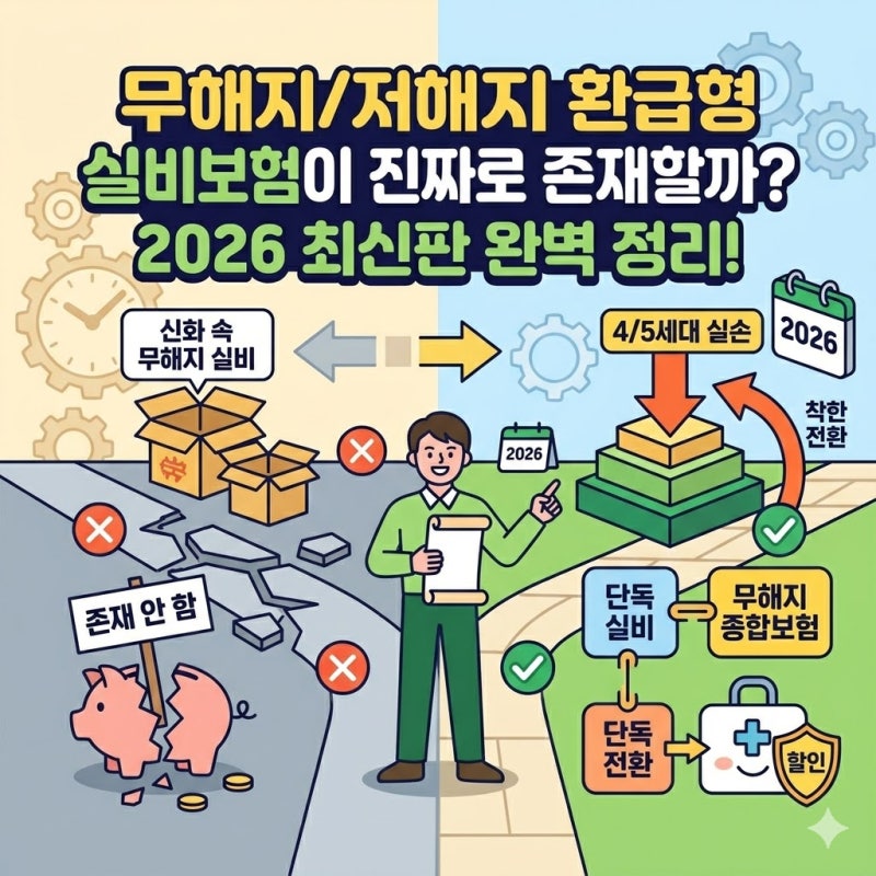 [2026 팩트체크] 무해지 환급형 실비보험, 진짜 있을까? (보험료 절약 꿀팁)