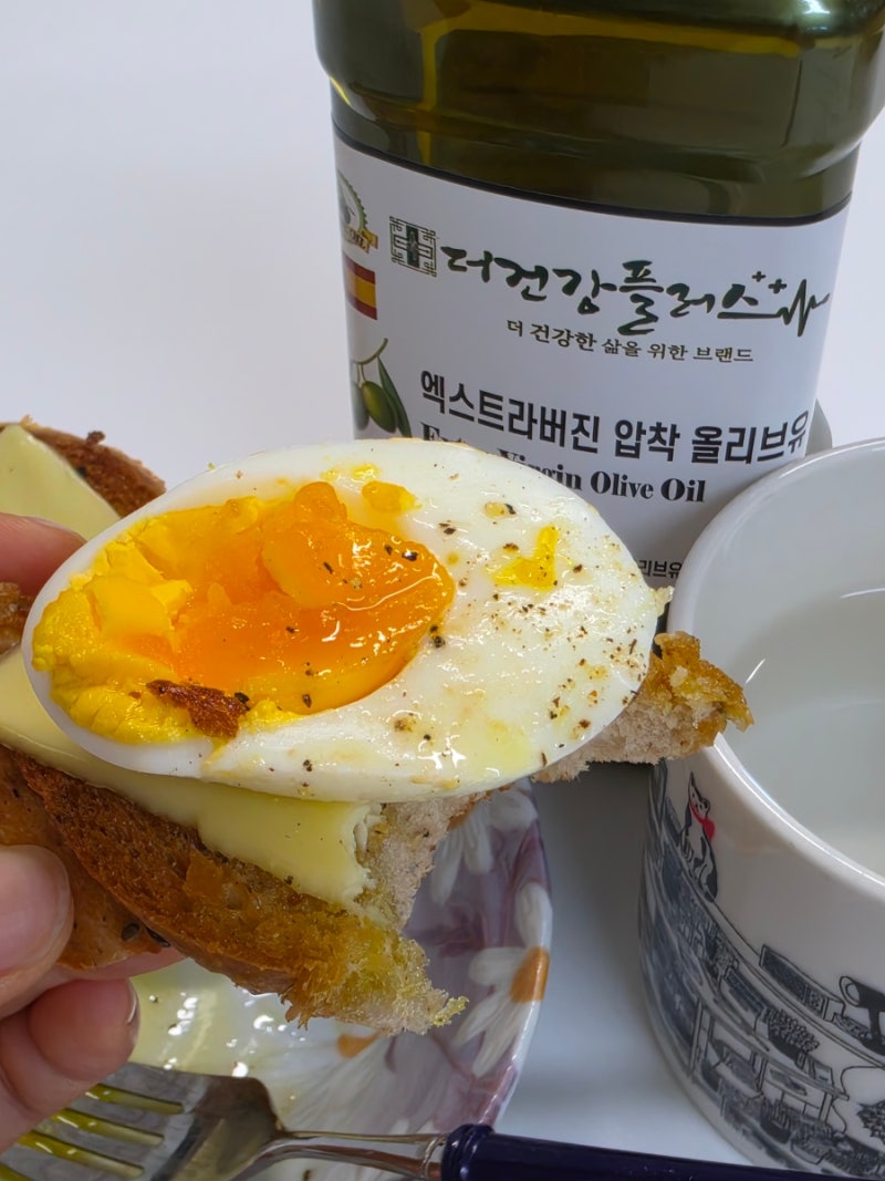 더건강플러스 엑스트라버진올리브오일 하루 한 스푼 챌린지 시작했어요