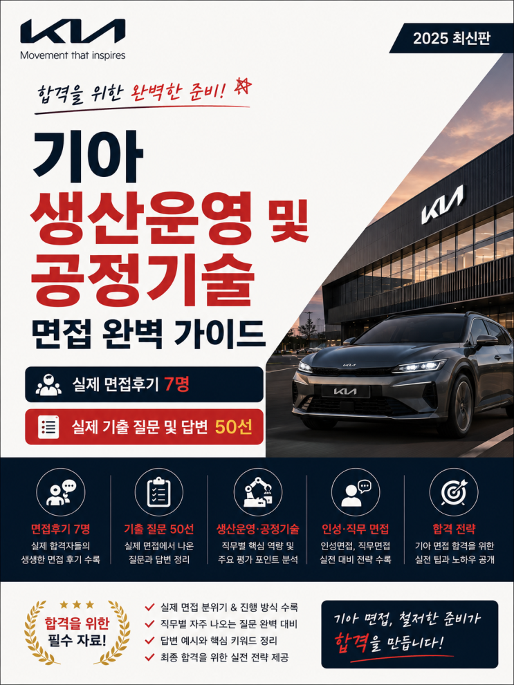  기아 생산운영 및 공정기술 면접후기, 실제 나왔던 질문알아봅시다