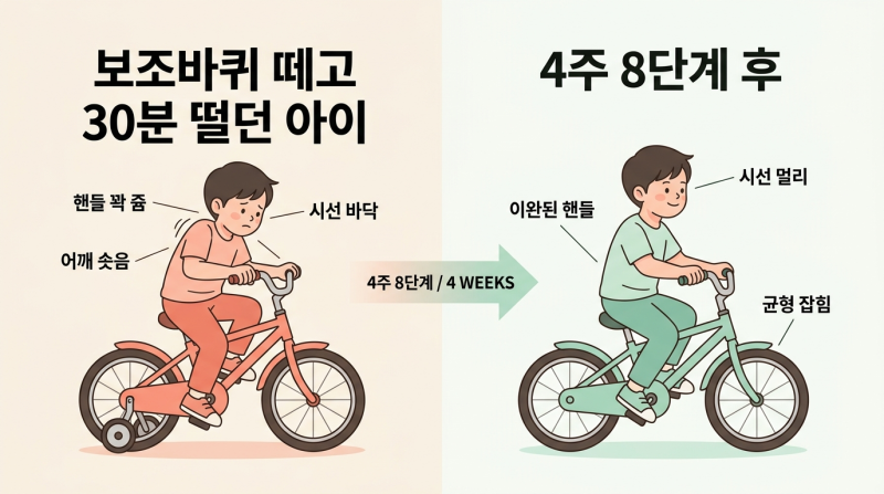 자전거 보조바퀴 못 떼는 7세 균형감각 부족, 25년차 치료사가 본 진짜 원인 4가지