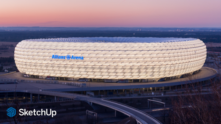 스케치업 건축 모델링 | Allianz Arena, 스케치업 강의, 스케치업 강좌, sketchup