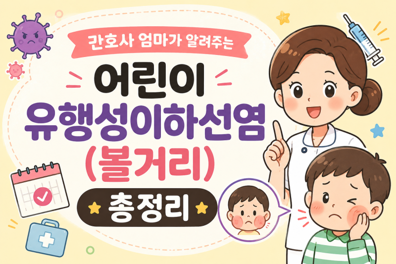 ⚕️ 간호사 엄마가 알려주는 어린이 유행성이하선염(볼거리) 총정리