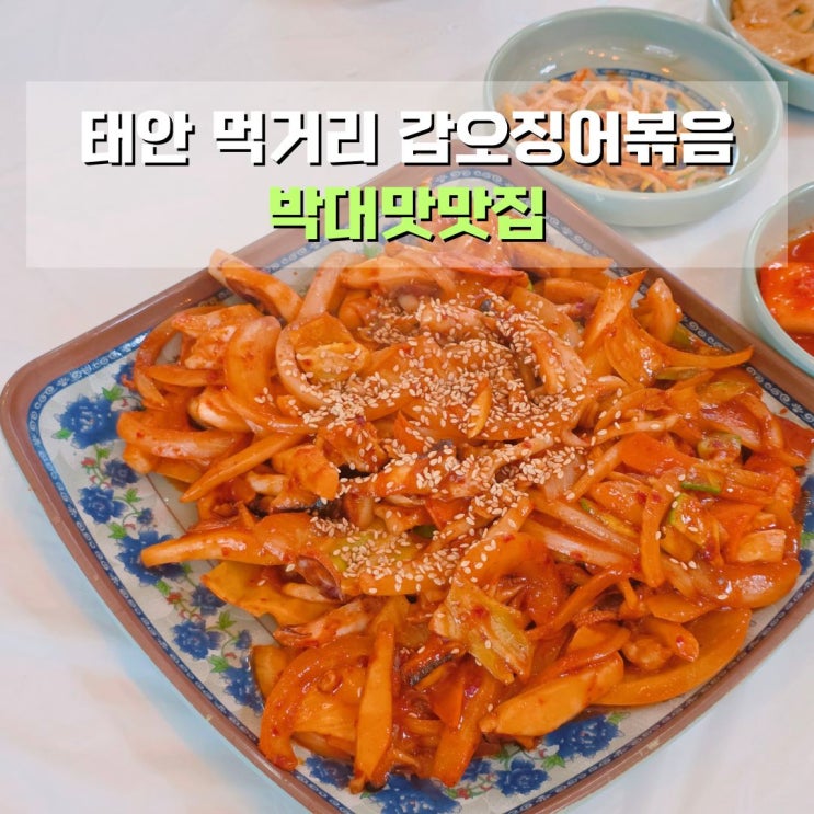  안면도맛집 애견동반식당 박대박맛집 태안 먹거리 갑오징어볶음