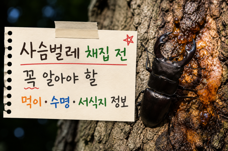  사슴벌레 채집 전 꼭 알아야 될 먹이·수명·서식지 정보