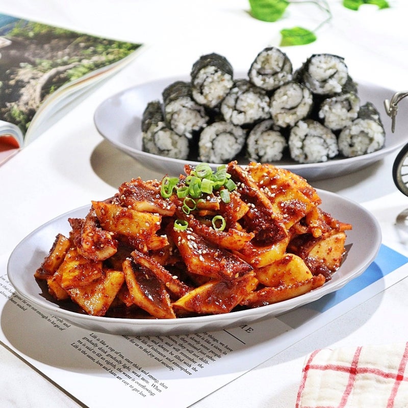 충무김밥 오징어무침 만드는법 레시피 오징어 무김치 만들기