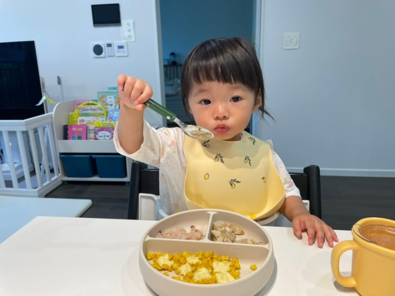 19개월 아기 저염 유아식 레시피 초간단 초당옥수수 콘치즈