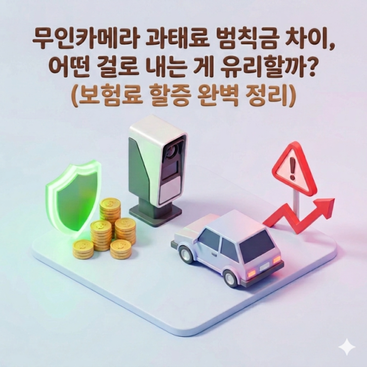  무인카메라 과태료 범칙금 차이, 어떤 걸로 내는 게 유리할까? (보험료 할증 완벽 정리)