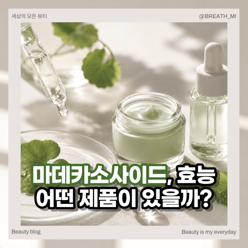 마데카소사이드, 효능 성능 어떤 제품이 있을까?
