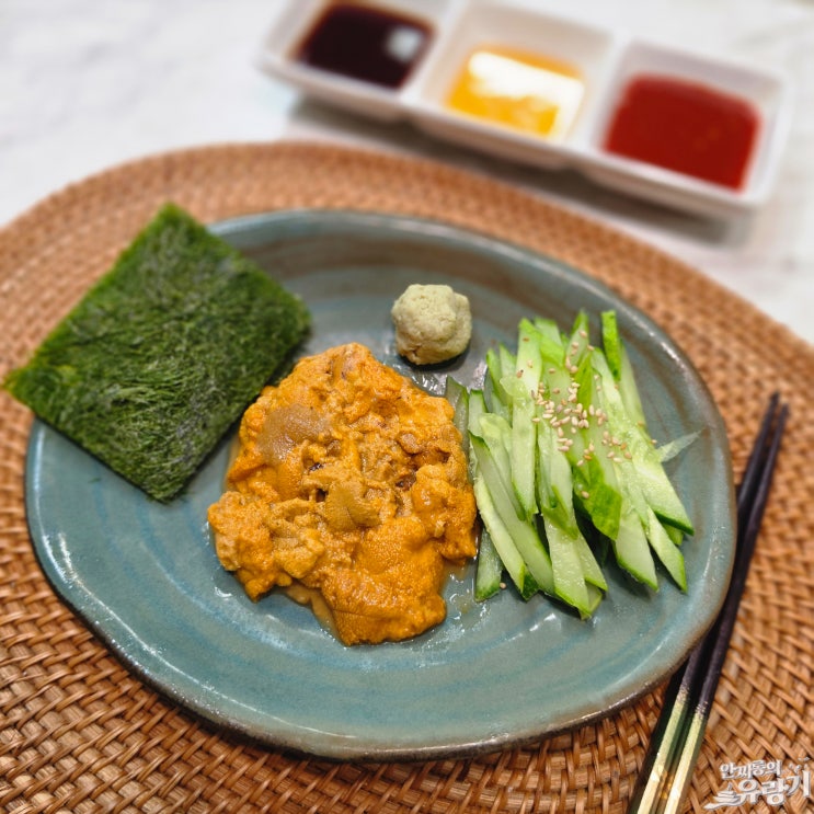  6월 제철해산물 보라 성게알 요리 단새우회 아카미 곁들인 홈마카세