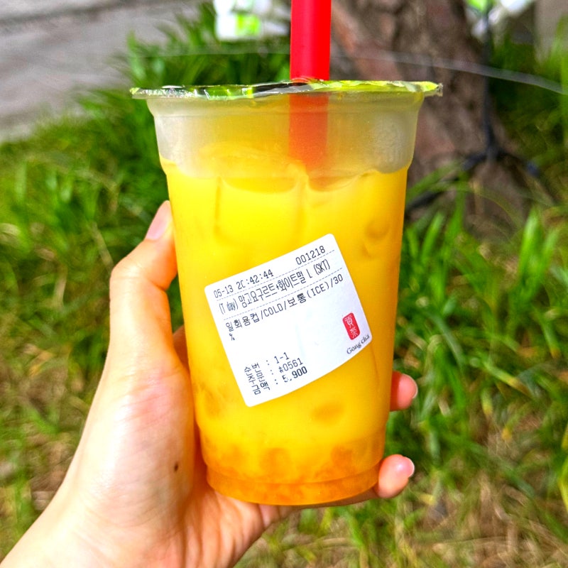 공차 메뉴판 인기있는 베스트 메뉴 추천 망고 요구르트