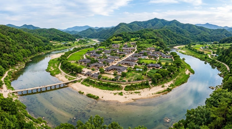  고즈넉한 힐링 여행, 영주 무섬마을 외나무다리 주차 및 포토존 꿀팁
