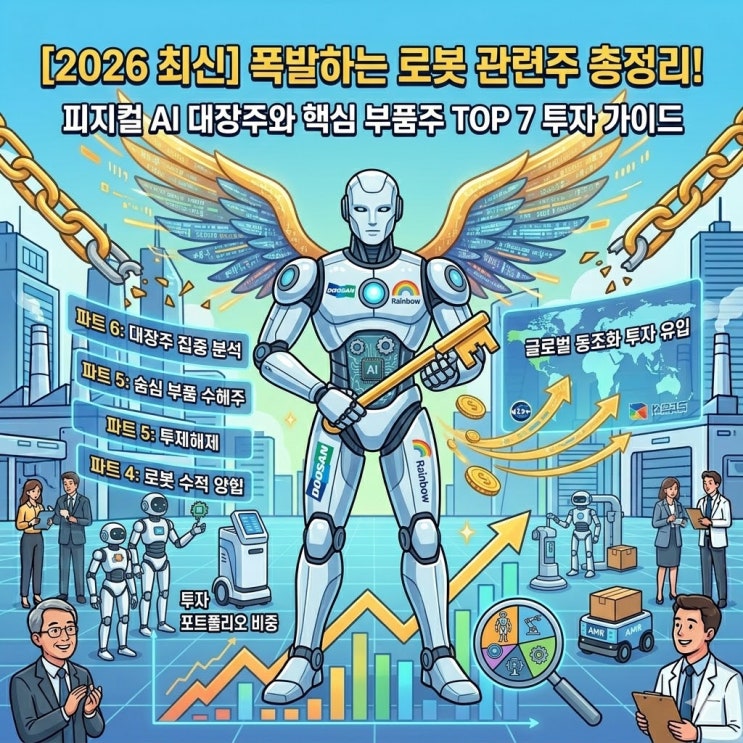  [2026 최신] 폭발하는 로봇 관련주 총정리! 피지컬 AI 대장주와 대기업 수혜주 TOP 7