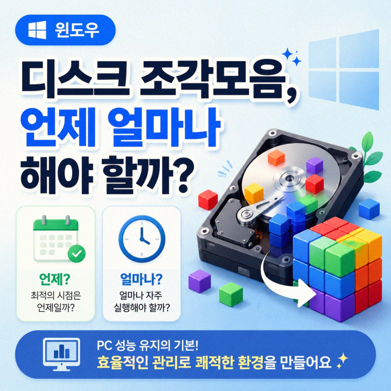 윈도우 디스크 조각모음 실행, 성공적인 방법
