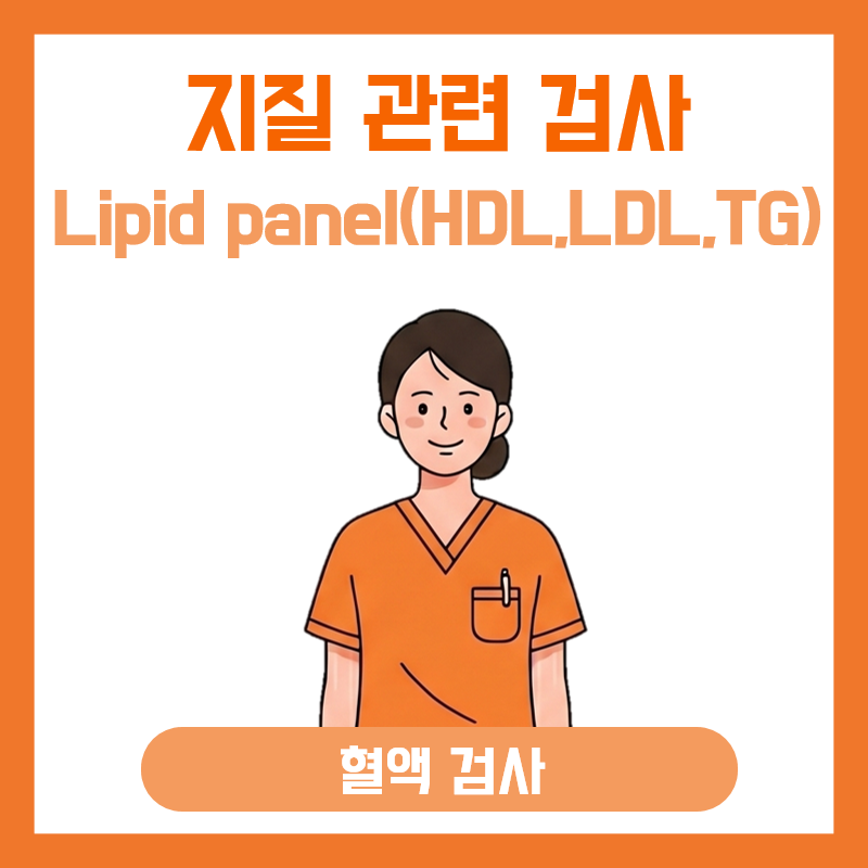 지질 관련 검사(Lipid Panel: Total Cholesterol, HDL, LDL, Triglyceride)