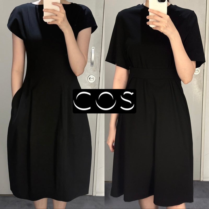 [COS] 26SS COS 코스 신상 원피스 뭐 살지 고민 된다면? 블랙 원피스 2종 비교 리뷰 미디 기장 편