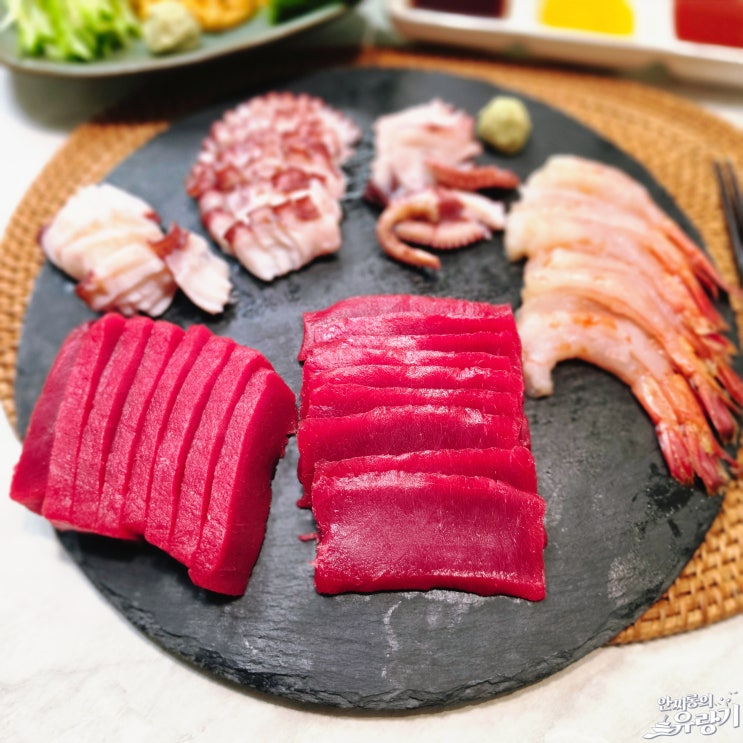  아카미 냉동 참치회 손질 노량진 수산시장 참치블럭 포장 집에서 냉동 참치 먹는법