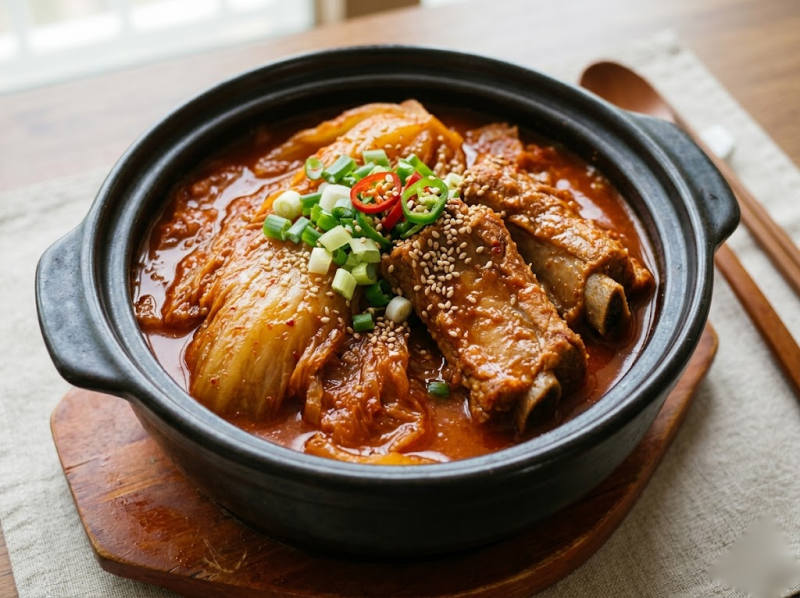 돼지 등갈비 김치찜 레시피