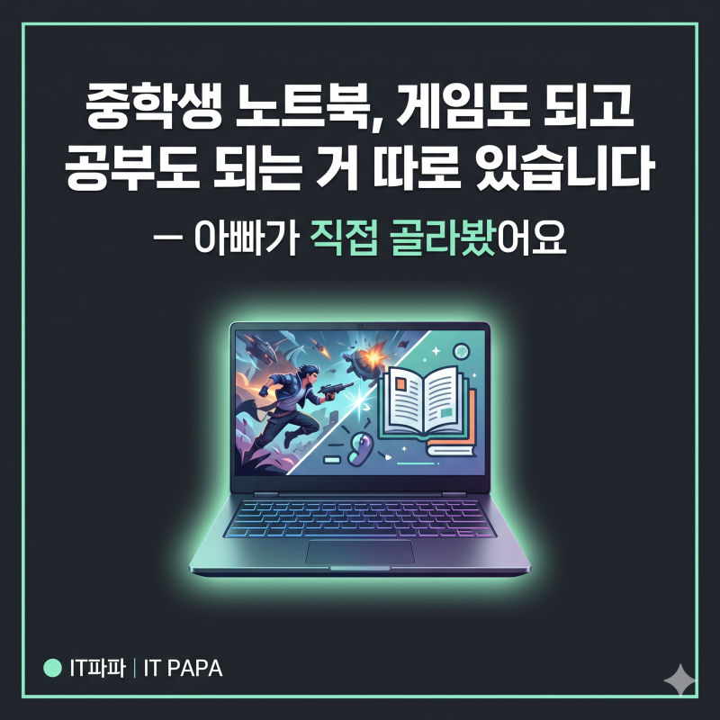 중학생 노트북, 게임도 되고 공부도 되는 거 따로 있습니다 — 아빠가 직접 골라봤어요