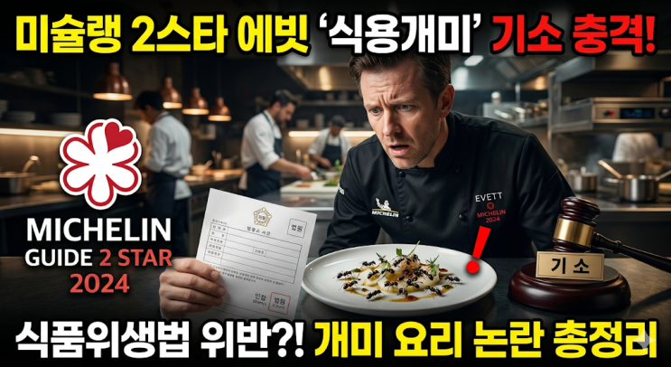 <b>미슐랭 2스타</b> 에빗 식용 개미 요리 논란 총정리, <b>식품위생법</b>... 
