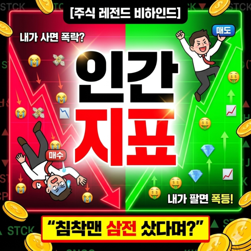 [주식 용어]인간지표 뜻 "내가 사면 떨어지고 팔면 오른다?" 침착맨의 삼성전자 매수 타이밍 ....