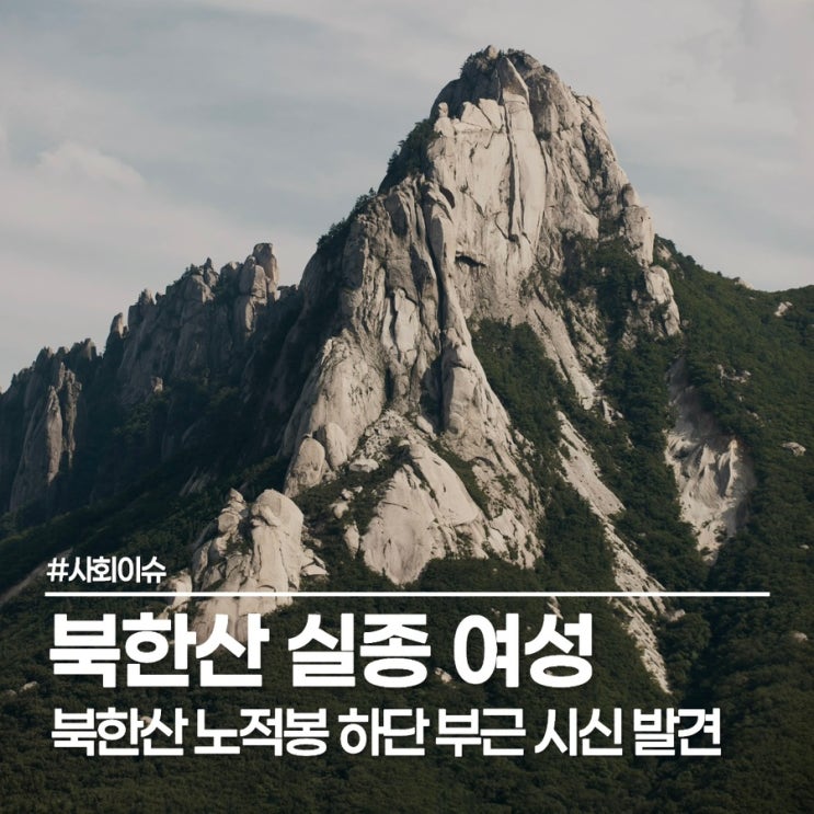  북한산 실종, 지갑도 폰도 없이 산으로 간 28일 만의 안타까운 비보