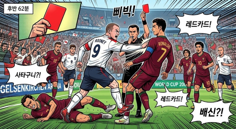 2006 독일 월드컵! 잉글랜드 전역을 분노하게 만들었던 2006년 호날두의 8강 결승 PK와 '그 윙크'....
