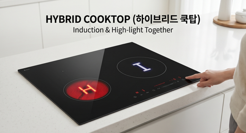 하이브리드 쿡탑 뜻, 인덕션과 하이라이트 장단점 비교!