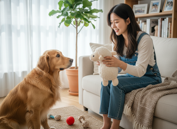  인형이 이쁘다고 안고 있으면 안돼는 이유, 강아지도 질투해요