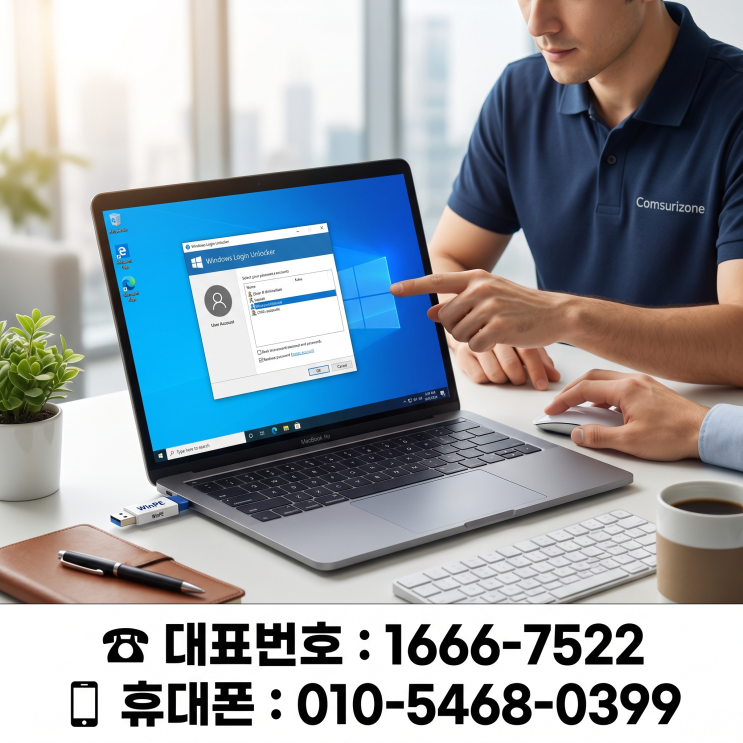  송파 장지동 컴퓨터수리 '맥북 비밀번호 분실' 윈도우10 암호 해제 당일 출장수리