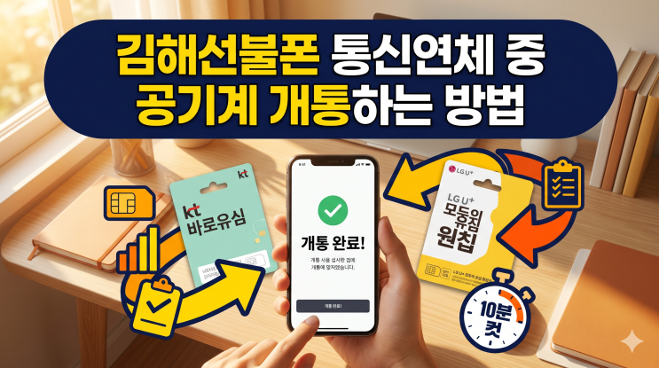  김해선불폰 통신연체 중 공기계 개통하는 방법