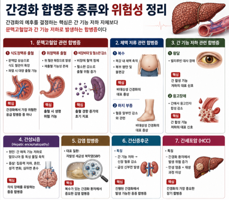 간경화 합병증 종류와 위험성 정리