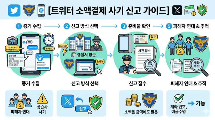  트위터 소액결제 사기 신고 | 온라인 사이버범죄 신고 접수 | X 계정 대처법
