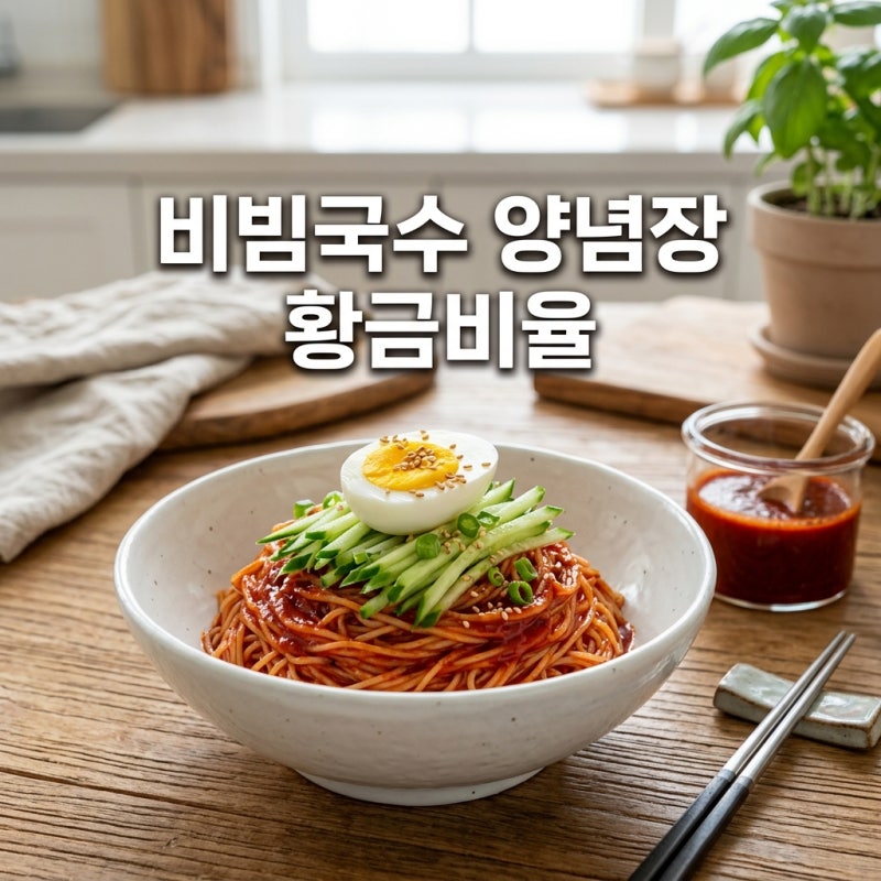 비빔국수 양념장 황금레시피 김치비빔국수 백종원 비법 정리