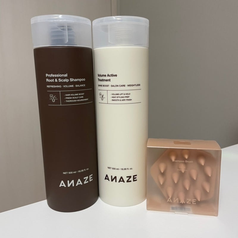 어네이즈 ANAZE 기우쌤샴푸 트리트먼트 샴푸브러쉬 사용 후기