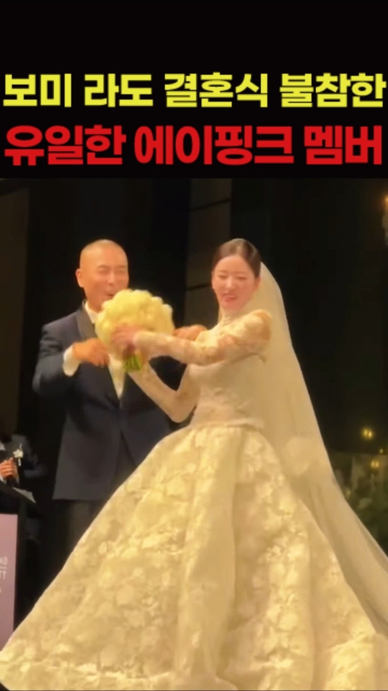 에이핑크 보미 결혼식 참석한 초기 멤버 홍유경 vs 현장에 모습 보이지 않은 손나은?