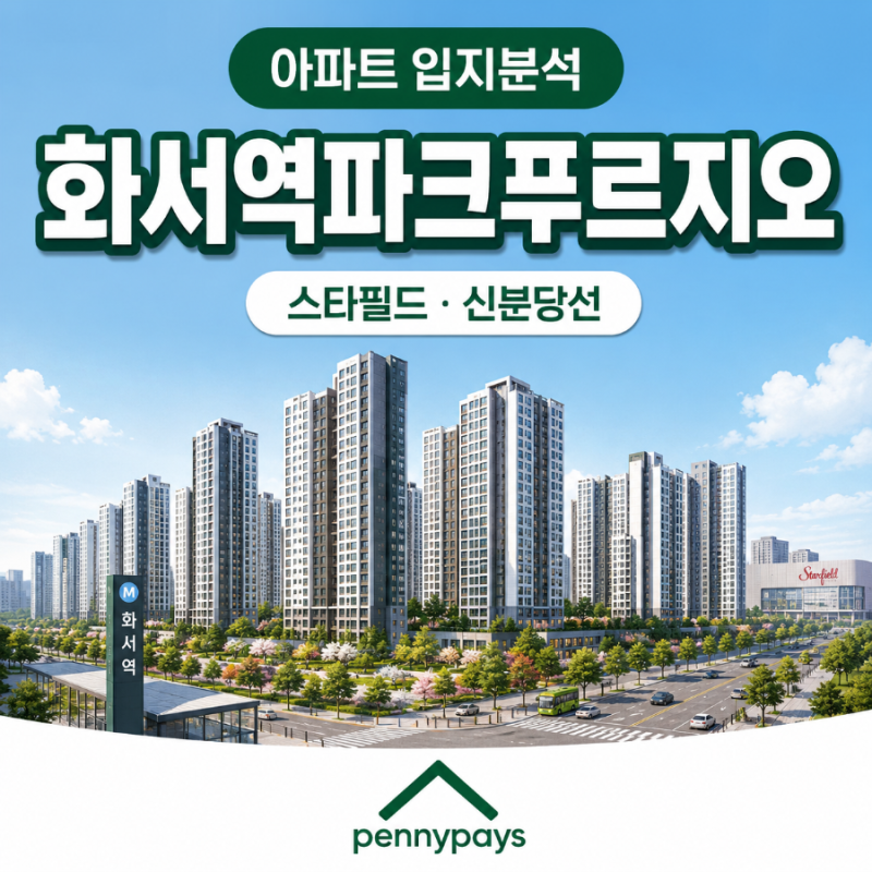 화서역파크푸르지오 아파트 입지분석, 스타필드와 신분당선 수혜 수원 대단지