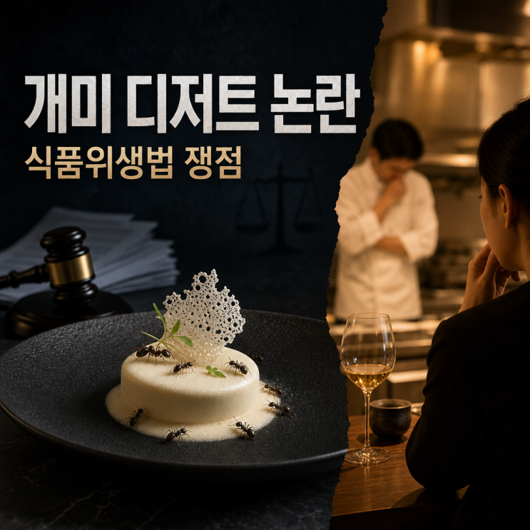 <b>개미 디저트 미슐랭</b> 식당 논란, 왜 식품위생법 문제가 됐나
