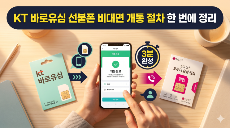  KT 바로유심 선불폰 비대면 개통 절차 한 번에 정리