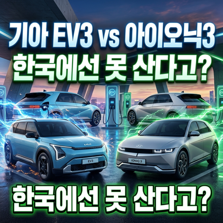  기아 EV3 아이오닉3 비교 결정적 차이, 한국에선 못 산다고?