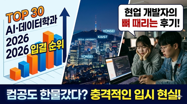 [2026 입시] 컴공도 한물갔다? 인공지능(AI)·데이터학과 대학 입결 순위 TOP 30 및 현실 후기