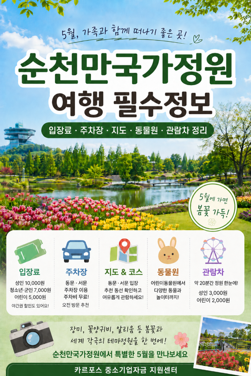 순천만국가정원 5월 여행 입장료 주차장 동물원 지도 관람차 정리