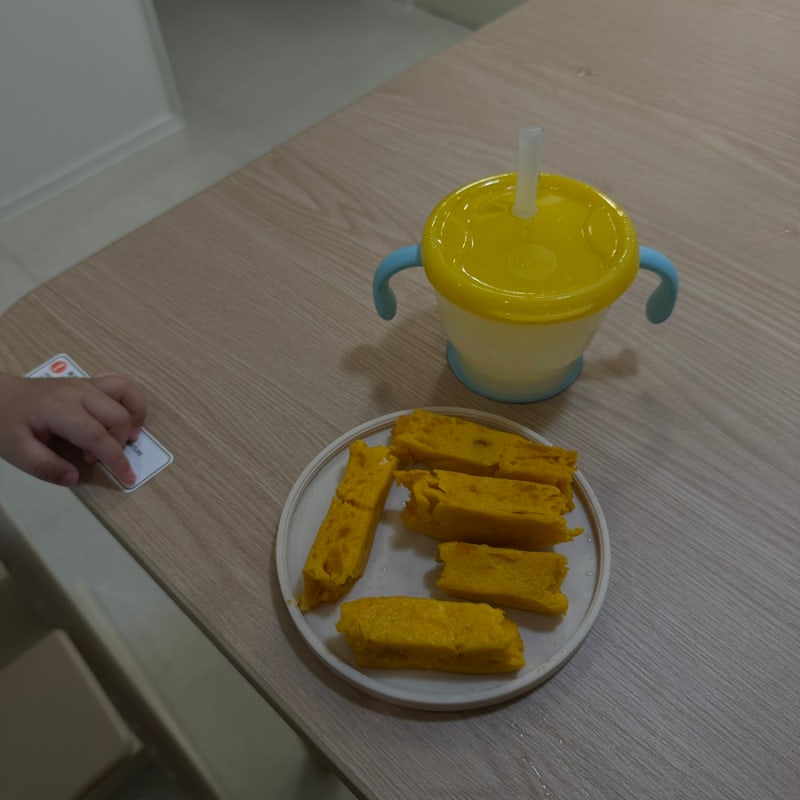 분유 안먹는 아기 간식｜노른자만 사용한 단호박 분유빵 만들기