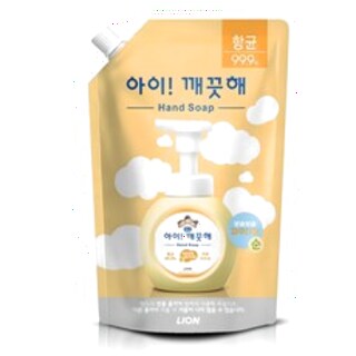  아이깨끗해 핸드워시 리필 순 파우더향 600ml - 부드러운 거품으로 온 가족 위생 케어