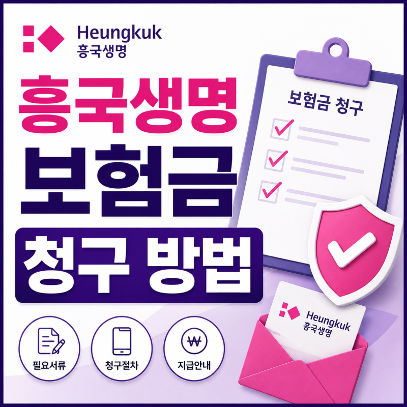 흥국생명 보험금 청구 팩스번호, 콜센터 or 모바일 방법
