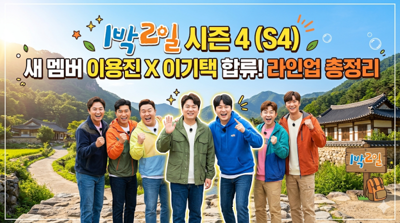 1박2일 시즌4 새멤버 이용진 이기택 합류 라인업 총정리