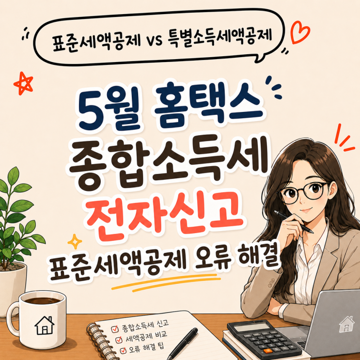  5월 홈택스 종합소득세 전자신고 표준세액공제 오류 해결