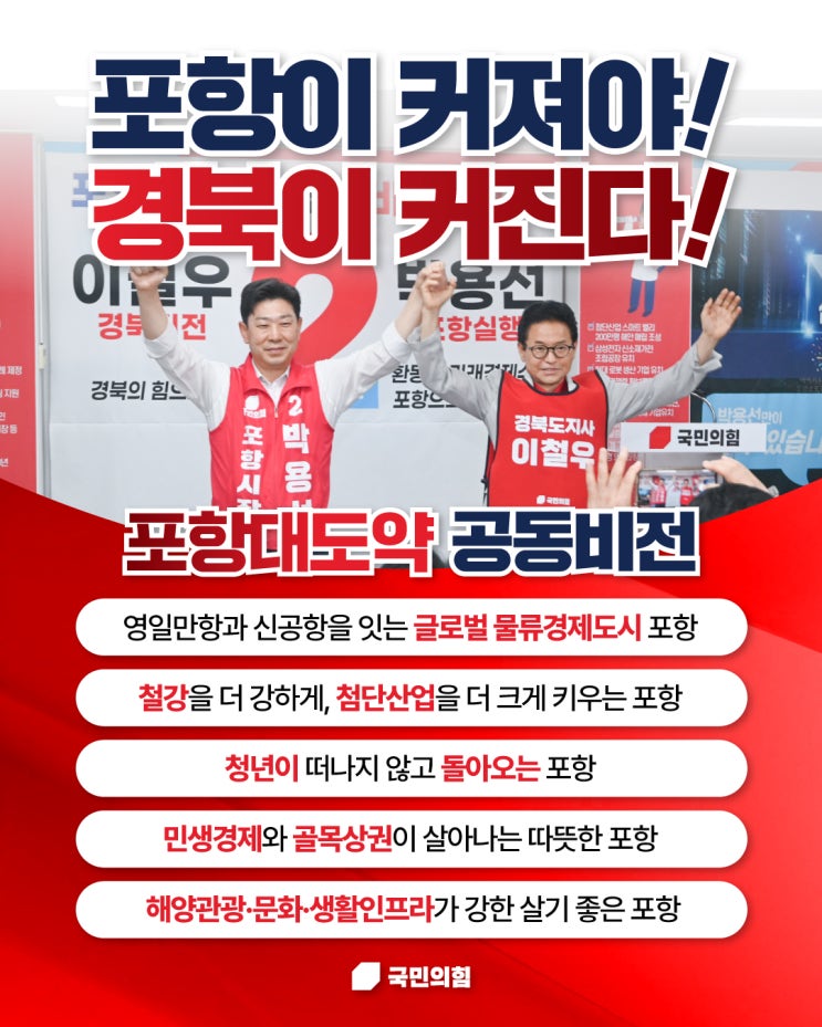 <b>경북도지사</b> <b>이철우</b> 후보·포항시장 박용선 후보 '환동해... 